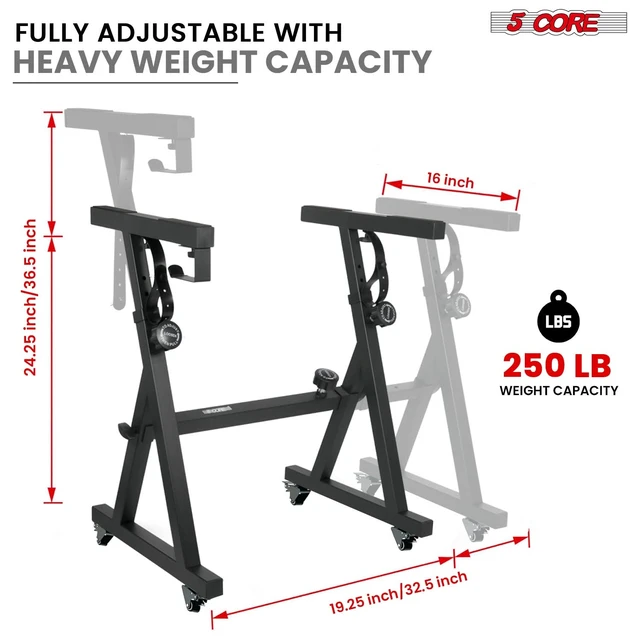 Alt view image 2 of 7 - 5Core Keyboard Stand Adjustable Height 36.5" Width 32.5 Electric Piano Riser