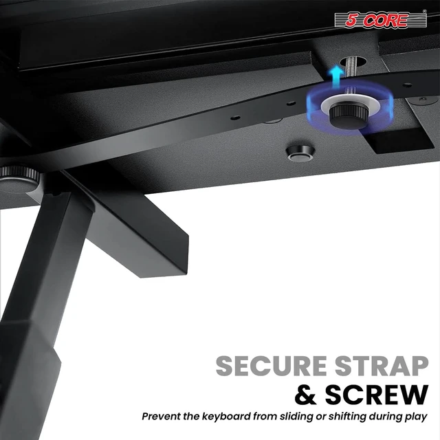 Alt view image 6 of 7 - 5Core Keyboard Stand Adjustable Height 36.5" Width 32.5 Electric Piano Riser
