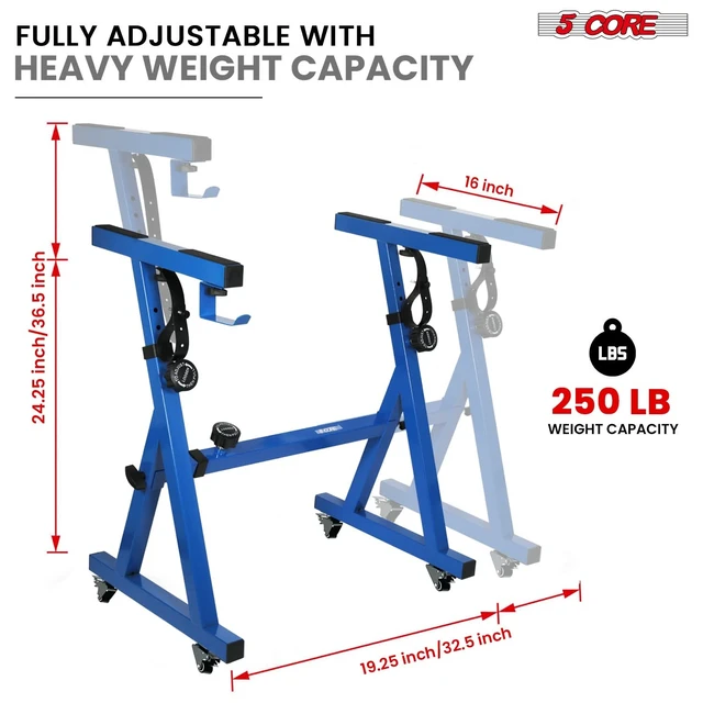 Alt view image 5 of 7 - 5Core Keyboard Stand Adjustable Height 36.5" Width 32.5 Electric Piano Riser