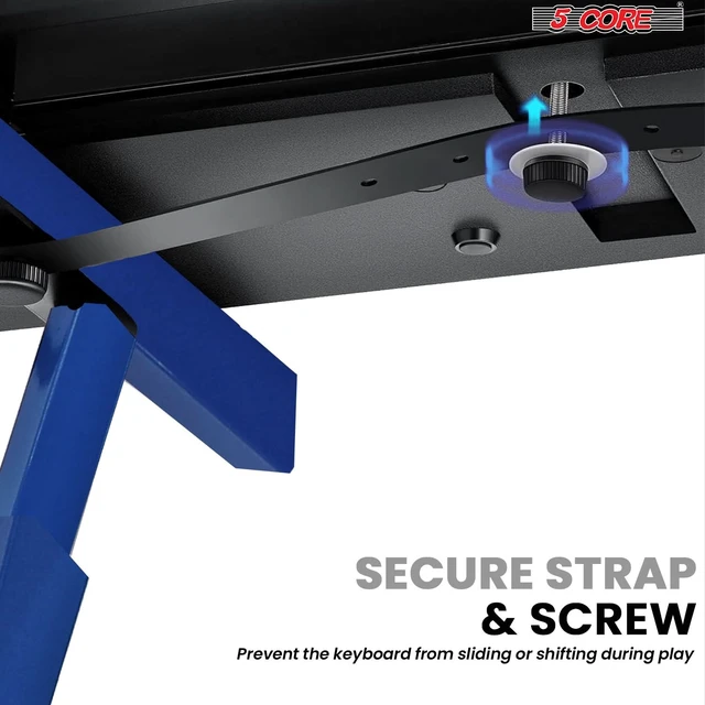 Alt view image 6 of 7 - 5Core Keyboard Stand Adjustable Height 36.5" Width 32.5 Electric Piano Riser