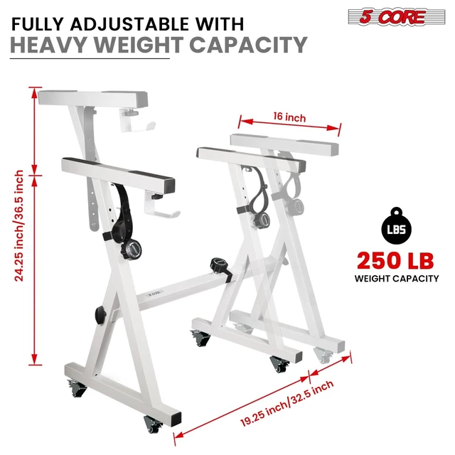 Alt view image 2 of 7 - 5Core Keyboard Stand Adjustable Height 36.5" Width 32.5 Electric Piano Riser
