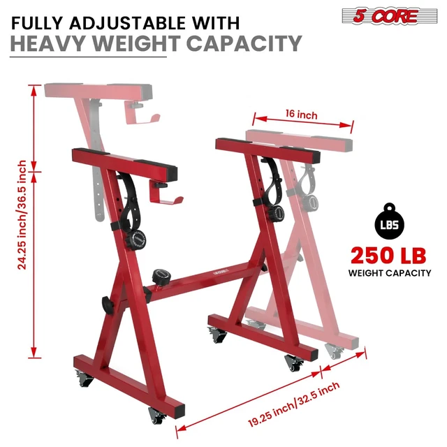 Alt view image 2 of 7 - 5Core Keyboard Stand Adjustable Height 36.5" Width 32.5 Electric Piano Riser
