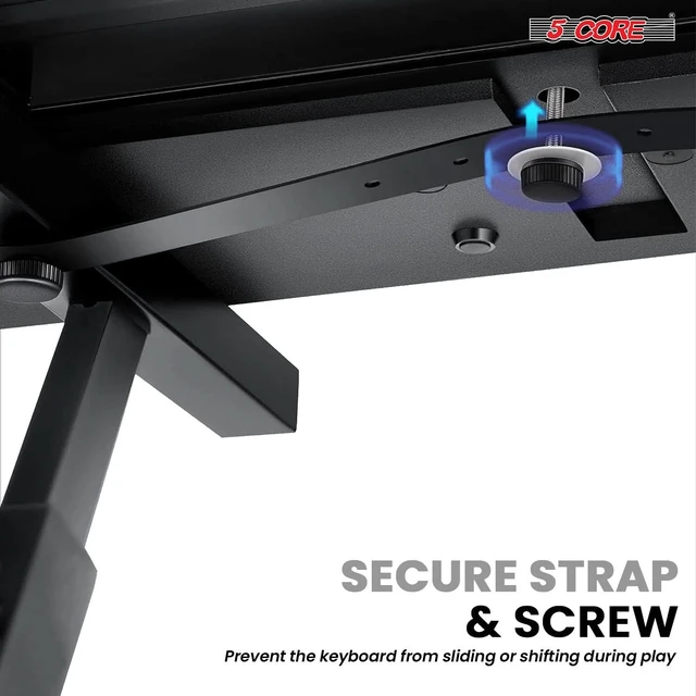 Alt view image 5 of 7 - 5Core Keyboard Stand Adjustable Height 34.5" Width 32.5 Electric Piano Riser