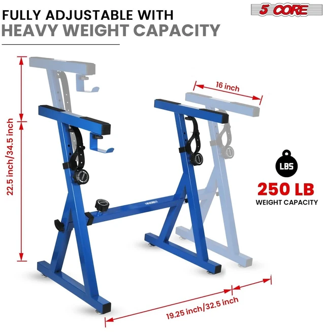 Alt view image 2 of 7 - 5Core Keyboard Stand Adjustable Height 34.5" Width 32.5 Electric Piano Riser