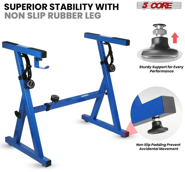 Alt view image 3 of 7 - 5Core Keyboard Stand Adjustable Height 34.5" Width 32.5 Electric Piano Riser