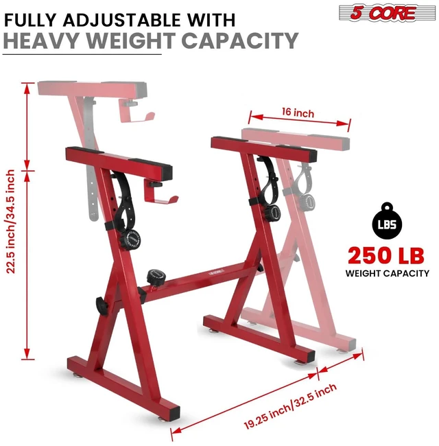 Alt view image 2 of 7 - 5Core Keyboard Stand Adjustable Height 34.5" Width 32.5 Electric Piano Riser