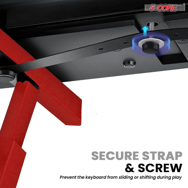 Alt view image 7 of 7 - 5Core Keyboard Stand Adjustable Height 34.5" Width 32.5 Electric Piano Riser