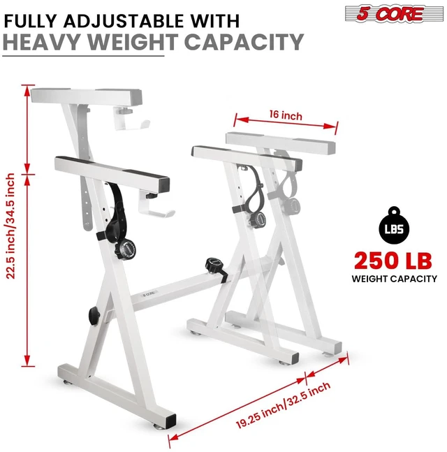 Alt view image 2 of 7 - 5Core Keyboard Stand Adjustable Height 34.5" Width 32.5 Electric Piano Riser