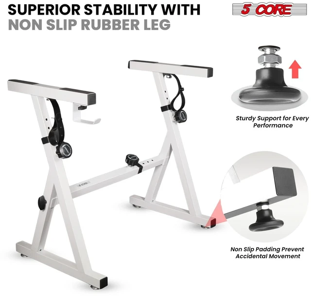 Alt view image 6 of 7 - 5Core Keyboard Stand Adjustable Height 34.5" Width 32.5 Electric Piano Riser