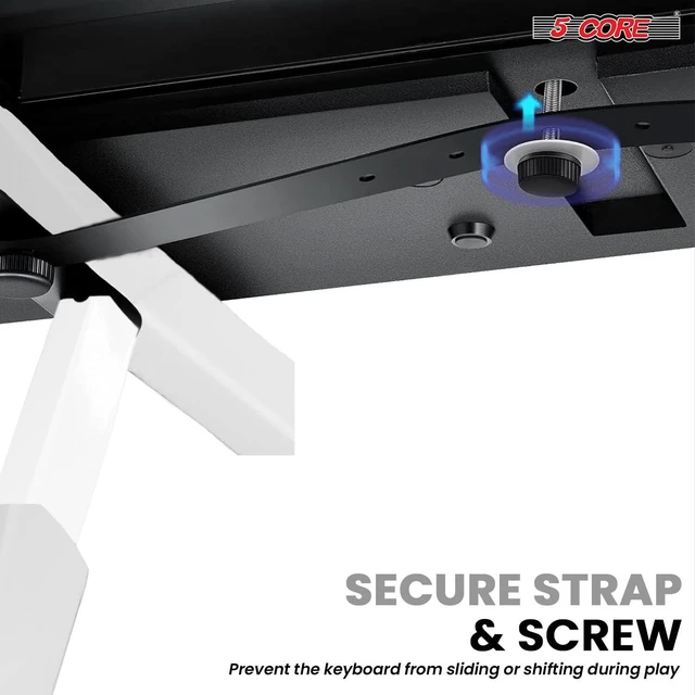 Alt view image 7 of 7 - 5Core Keyboard Stand Adjustable Height 34.5" Width 32.5 Electric Piano Riser