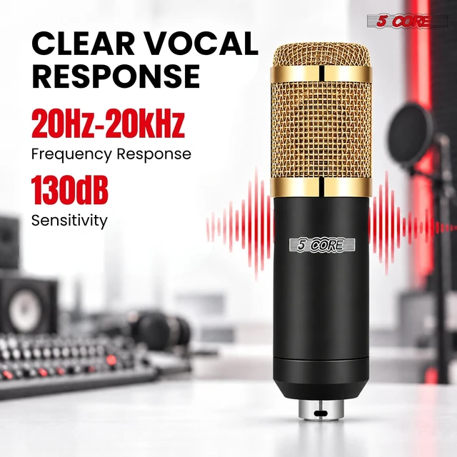 Alt view image 6 of 7 - 5 Core Podcast Equipment Bundle w Condenser Mic Voice Changer Audio Mixer
