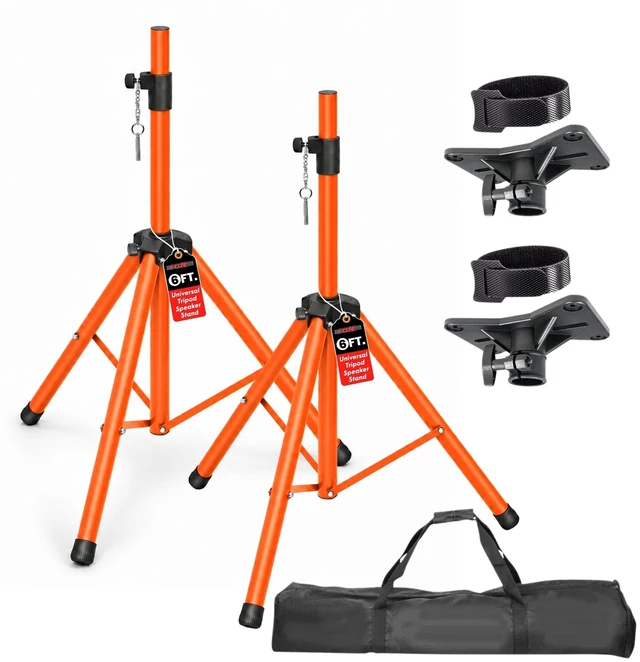 Main image of 5 Core Speaker Stand Tripod Pair Adjustable PA DJ Universal Pole Mount