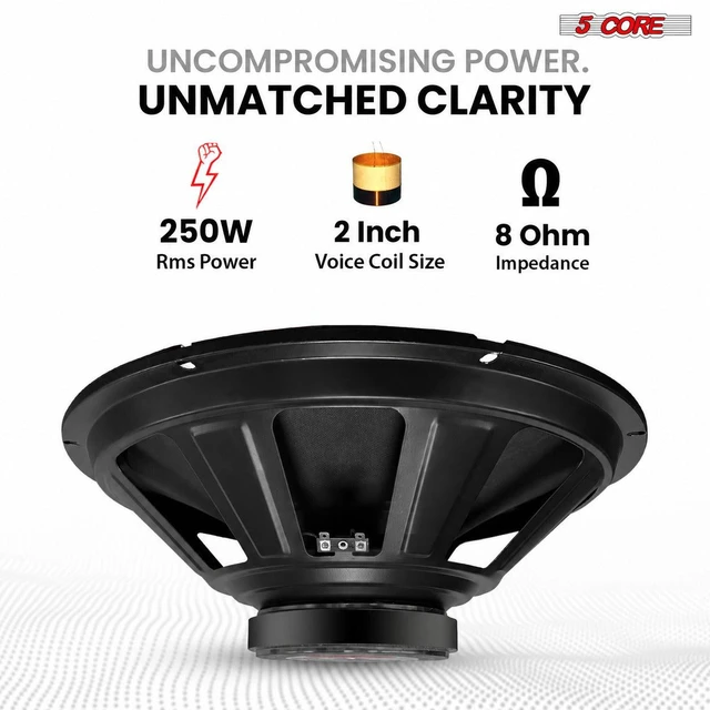 Alt view image 2 of 7 - 5Core 15" Subwoofer Speaker 2000W 8Ohm Replacement Audio PA DJ Sub Woofer