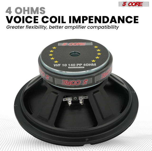 Alt view image 5 of 7 - 5 Core Car Subwoofer 10 Inch Speaker 300W Loud Audio 4Ohm Deep Bass Woofer