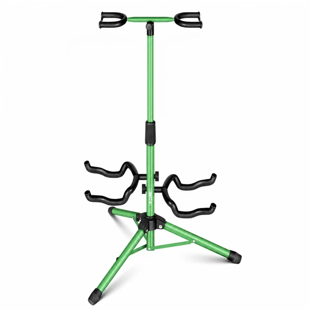 Main image of 5 Core Guitar Stand Adjustable Double Guitars Stands Floor w Neck Holder for Acoustic Electric Bass