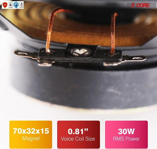 Alt view image 2 of 7 - 5 Core 6 inch Subwoofer 30W Replacement DJ Speaker Car Audio Sub Woofer Loudspeaker Wide Range Loud WF 672 1 PC