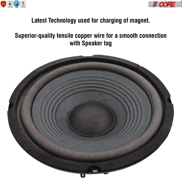 Alt view image 5 of 7 - 5 Core 6 inch Subwoofer 30W Replacement DJ Speaker Car Audio Sub Woofer Loudspeaker Wide Range Loud WF 672 1 PC