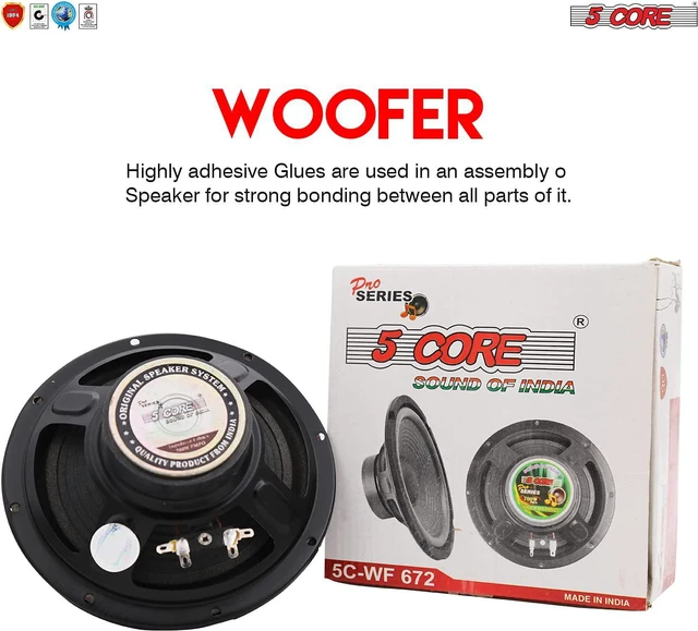 Alt view image 6 of 7 - 5 Core 6 inch Subwoofer 30W Replacement DJ Speaker Car Audio Sub Woofer Loudspeaker Wide Range Loud WF 672 1 PC