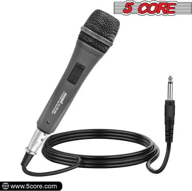 Main image of 5 Core Microphone XLR Dynamic Mic Karaoke Singing Handheld Microfono Wired Professional Unidirectional 1/4 Plug In Cord Connection for Vocal DJ Music - PM 608