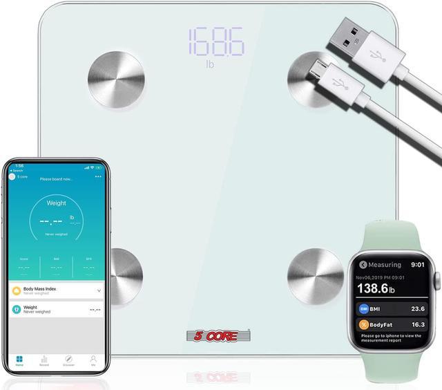 1pc Smart Digital Weight And Body Fat Scale, Bathroom Weight Scale, Bmi  Scale With App For Body Composition Analyzer