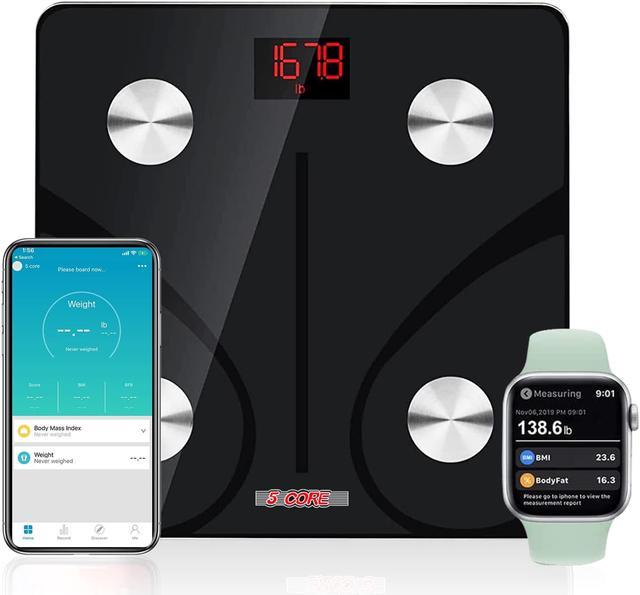 Smart Digital Bathroom Weighing Scale with Body Fat and Water Weight for  People;