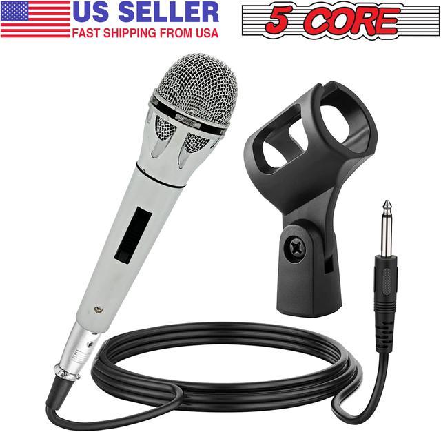 5 CORE Premium Vocal Dynamic Cardioid Handheld Microphone Unidirectional  Mic with Detachable XLR Cable to inch Audio Jack and On/Off Switch for  Karaoke Singing PM 817 CH 