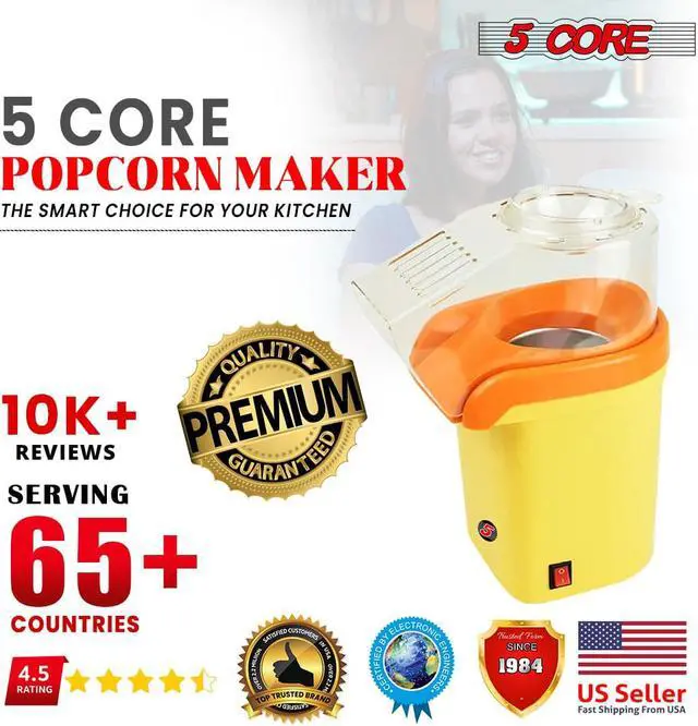 Alt view image 6 of 8 - 5 Core Popcorn Machine 16 Cup Capacity Hot Air Popper Mini Portable Tabletop Electric Pop Corn Maker Maquina Para Hacer Palomitas De Maiz For Home Movie Party - POP Y