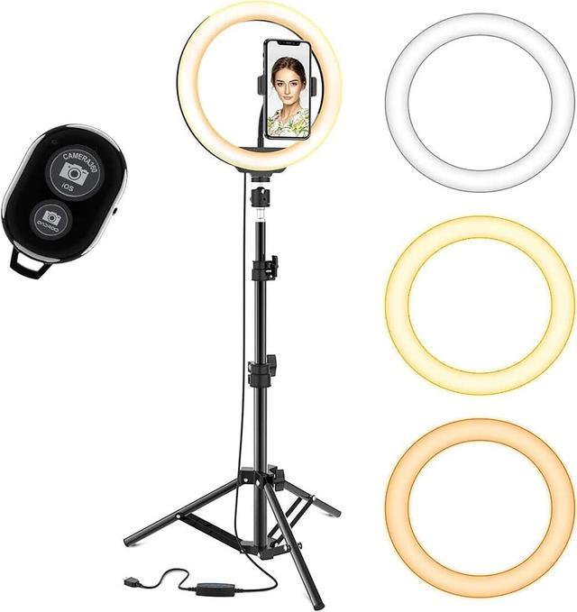 Ring Light 10 with 67 Extended Tripod Stand & Phone Holder for   Video, Camera Led Ring Light for Streaming, Makeup, Selfie Photography