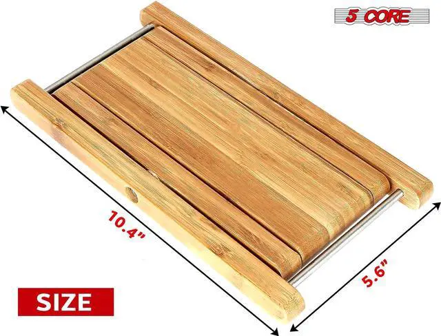 Alt view image 3 of 14 - 5 Core Wood Guitar Foot Stool 3 Position Height Adjustable Guitar Foot Stand Solid Wood Foot Stool GFS WD