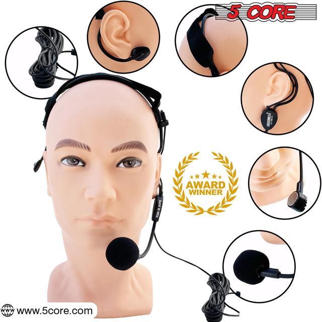 Alt view image 5 of 7 - 5 Core Headset Microphone Professional Flexible Boom Wired Hands Free Mic 1/4" Connector Jack for Speakers Voice Amplifier Coaches PA System - MIC HM 01