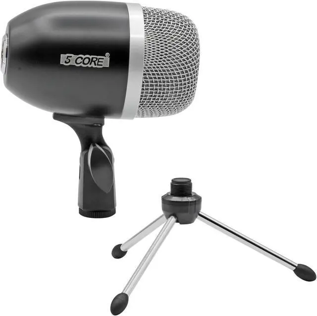 Main image of 5 Core Drum Mic High Sensitivity Snare Tom Instrument Microphone with Dynamic Moving Coil Uni-Directional Pick Up Pattern Swivel Mount Durable Steel Mesh Grille -TOM MIC BLK