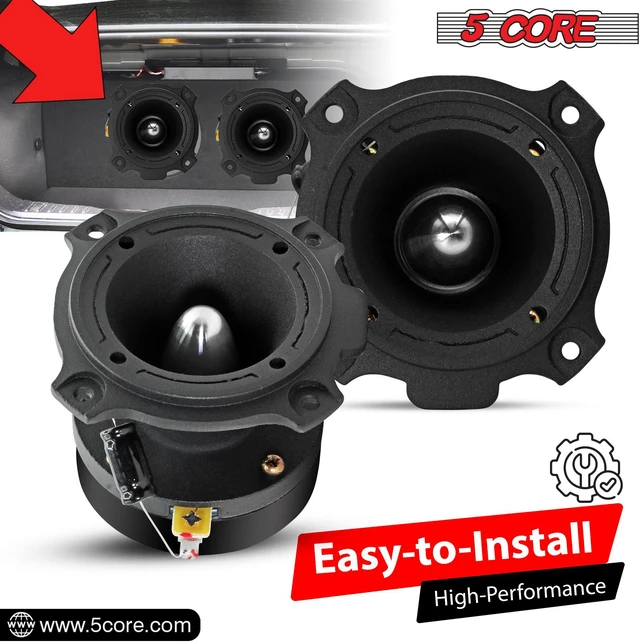 Alt view image 6 of 7 - 5 Core 3.5 Inch Tweeters Pair Set 60W Combined RMS 4 OHM Super Tweeter Speakers for Car Audio PA DJ System Aluminum Build Easy to Mount - TW BLT 180 BLK PAIR