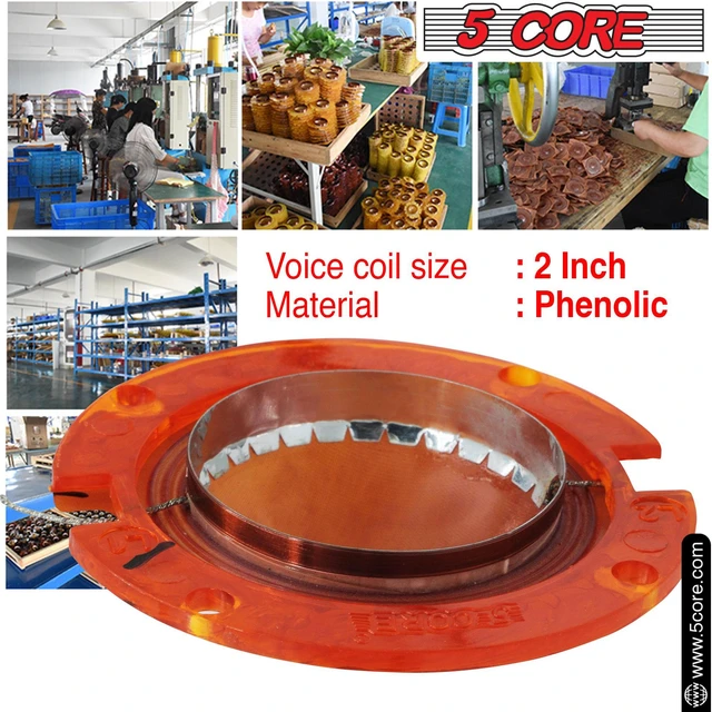 Alt view image 4 of 7 - 5 Core Voice Coil Diaphragm Phenolic 2" Voice Coils for Compression Horn Driver