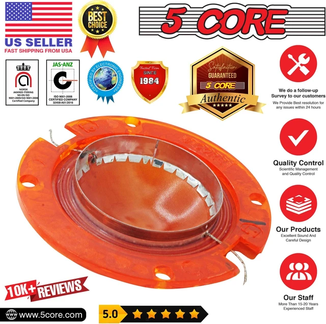 Alt view image 7 of 7 - 5 Core Voice Coil Diaphragm Phenolic 2" Voice Coils for Compression Horn Driver