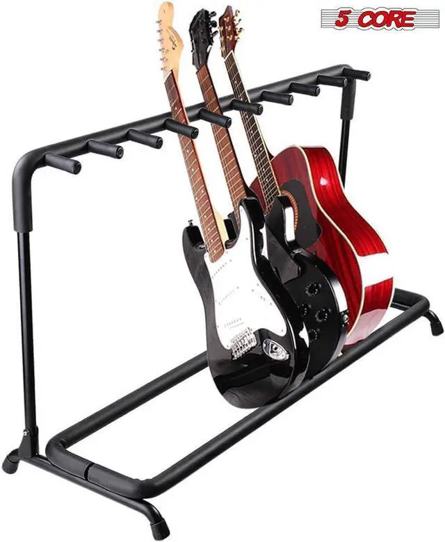 Alt view image 7 of 7 - 5 Core Guitar Rack Stand Heavy Duty 9 Guitars Holder Universal Multi Storage for Band Stage Acoustic Electric and Bass Soporte Para Guitarra - GRack 9N1 OVAL
