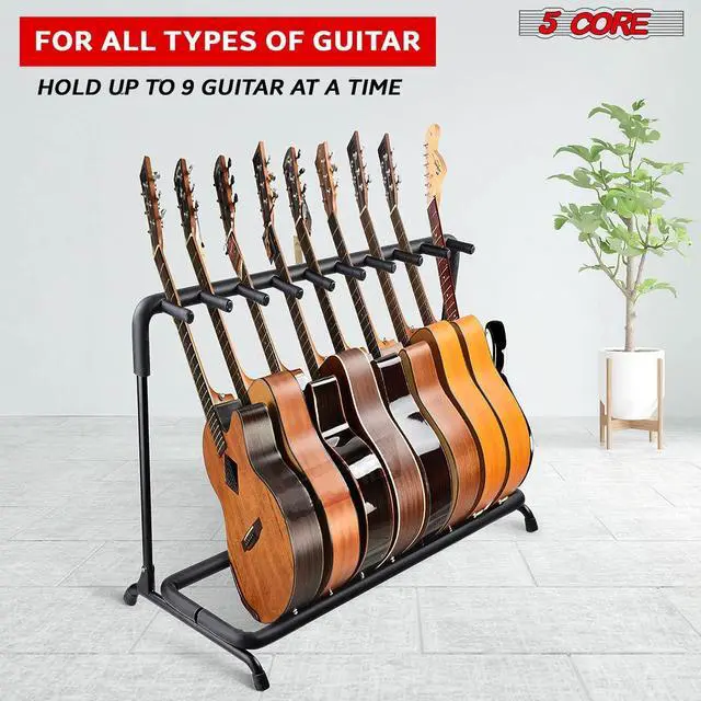 Alt view image 6 of 7 - 5 Core Guitar Rack Stand Heavy Duty 9 Guitars Holder Universal Multi Storage for Band Stage Acoustic Electric and Bass Soporte Para Guitarra - GRack 9N1 OVAL