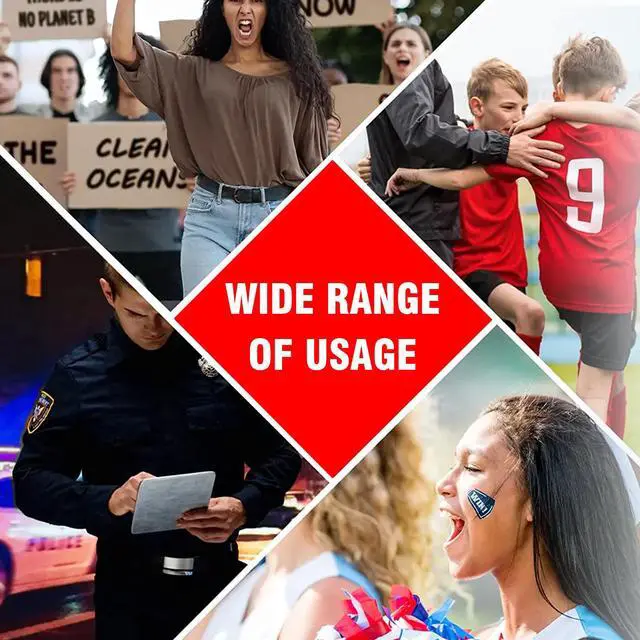 Alt view image 7 of 15 - 5 Core Megaphone Bullhorn Speaker 30W Bull Horn Battery Power Mini Cheer Megafono 800 Feet Range Loudspeaker w Siren Recording Ergonomic Handle for Coaches Football Baseball Cheerleading - 8R-USB-WB