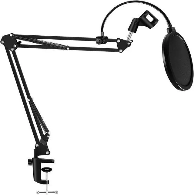 Main image of 5 Core Professional Microphone Stand with Pop Filter Heavy Duty Microphone Suspension Scissor Arm Stand and Windscreen Mask Shield 5 Core RM STND 2 (with Pop Filter)