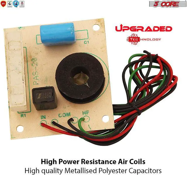 Alt view image 2 of 7 - 5 Core 1 Way Passive Cross Over Network Frequency Divider Metalised Polyester Capacitors