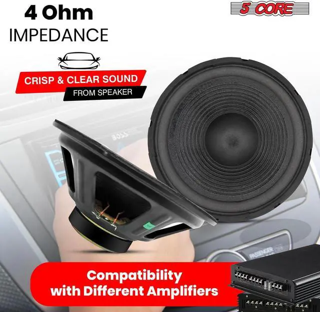 Alt view image 4 of 7 - 5 Core 12 Inch Subwoofer Speaker 1200W Peak 4Ohm Audio Replacement Sub woofer