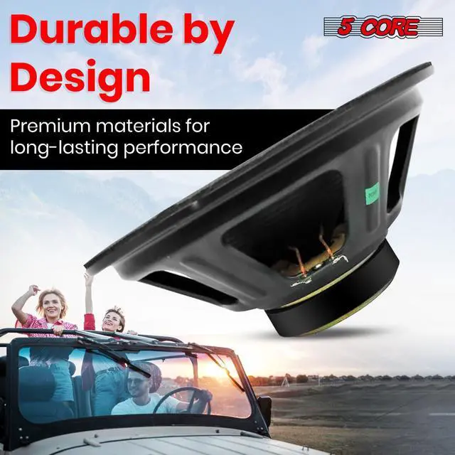 Alt view image 6 of 7 - 5 Core 12 Inch Subwoofer Speaker 1200W Peak 4Ohm Audio Replacement Sub woofer