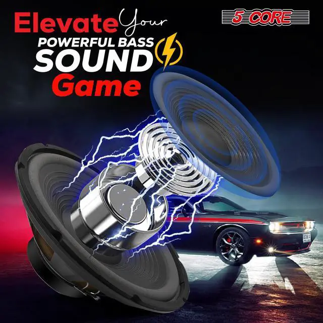 Alt view image 7 of 7 - 5 Core 12 Inch Subwoofer Speaker 1200W Peak 4Ohm Audio Replacement Sub woofer