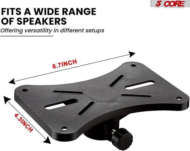 Alt view image 4 of 7 - 5 Core Speaker Stand Pair Tripod Floor Heavy Duty Adjustable Up to 48 Inch DJ Studio kanto Monitor Stands Pole Mount - SS HD 2PK ORG 4FT Bag
