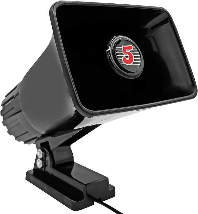 Main image of 5 Core PA Speaker 6 x 4 Inch 50W Bull Horn Loud Indoor Outdoor Speakers System 8Ohm Reflex Megaphone Mounting Bracket & Hardware Included Black - HW 405 BLK