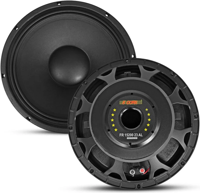 Main image of 5 Core 15 Inch Subwoofer Speaker 1Pc 2000W PMPO Raw Full Range Speaker 500W RMS 15" Replacement 8 Ohm Pro Audio DJ Sub Woofer w 4 CCAW Voice Coil Aluminum Frame 74 Oz Magnet - FR 15200 23 AL