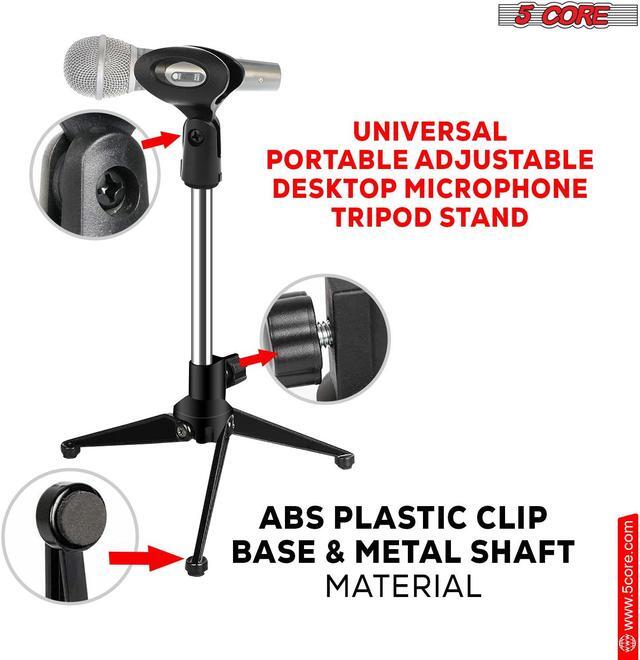 Alt view image 5 of 7 - 5 Core Desktop Mic Stand Tripod Universal Desk Microphone Holder Table Top Stands