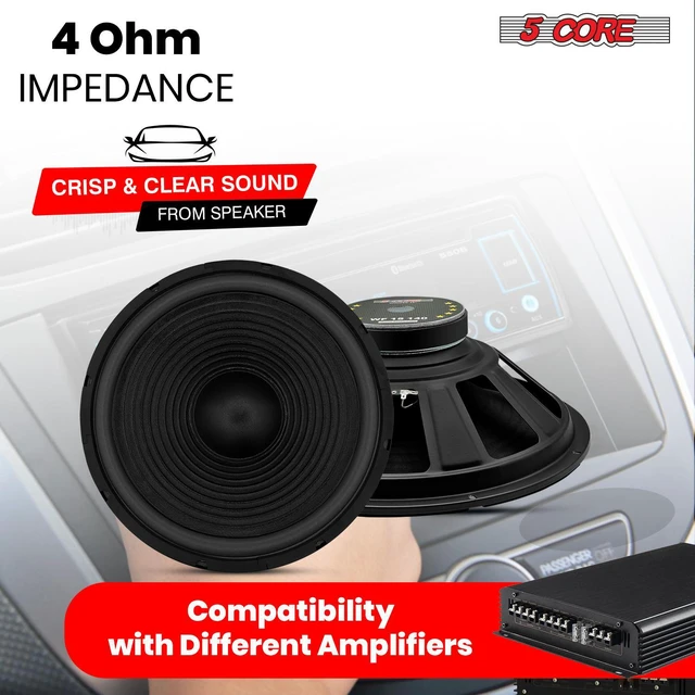 Alt view image 5 of 7 - 5 Core Subwoofer Speaker 15 Inch Car Sub Woofer 450W Max High Power Pro Audio 4 Ohm 40 Oz Y30 Magnet Big Replacement Bass Subs Para Carro - WF 15 140 4OHM