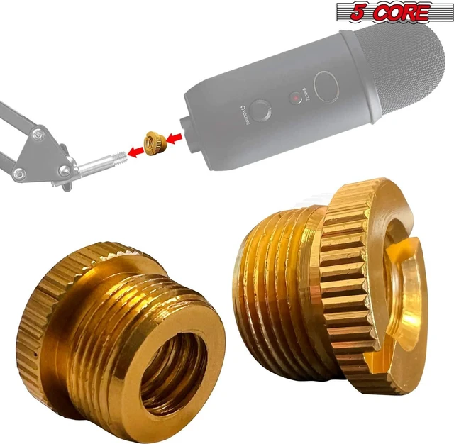 Alt view image 3 of 7 - 5 Core Mic Stand Adapter 5/8 Male to 3/8 Female Screw Thread Conversion Connector