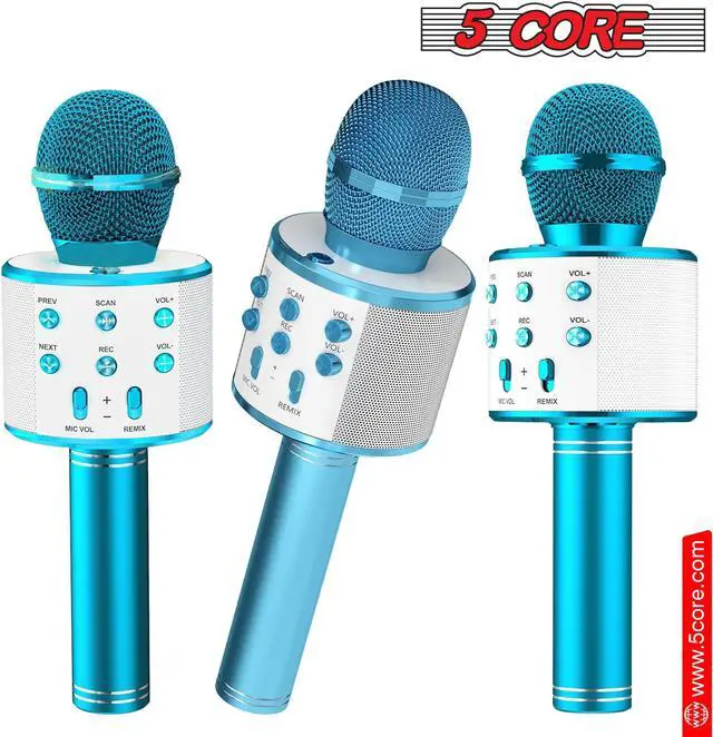 Alt view image 2 of 10 - 5 Core Wireless Karaoke Microphone Bluetooth Mic Portable Handheld Microfonos Inalambricos