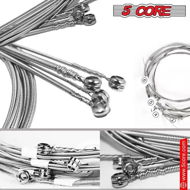 Alt view image 5 of 7 - 5 Core Bass Guitar Strings Brass Phosphor Bronze Extra Light Gauge (.045.100) High Carbon Steel Core Bright & Powerful Tone 4 String Set for All Bass Guitars - GS EL BSS 4PCS